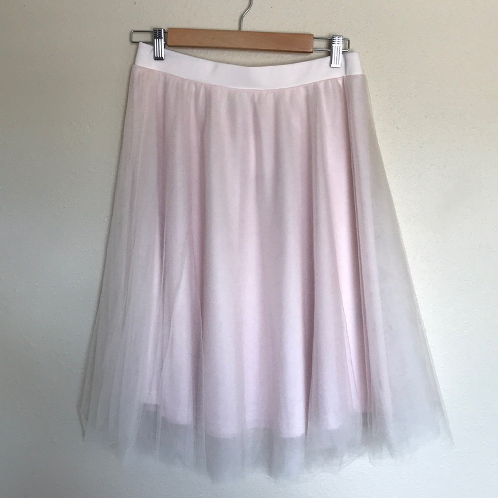 NWT Light pink tulle midi skirt